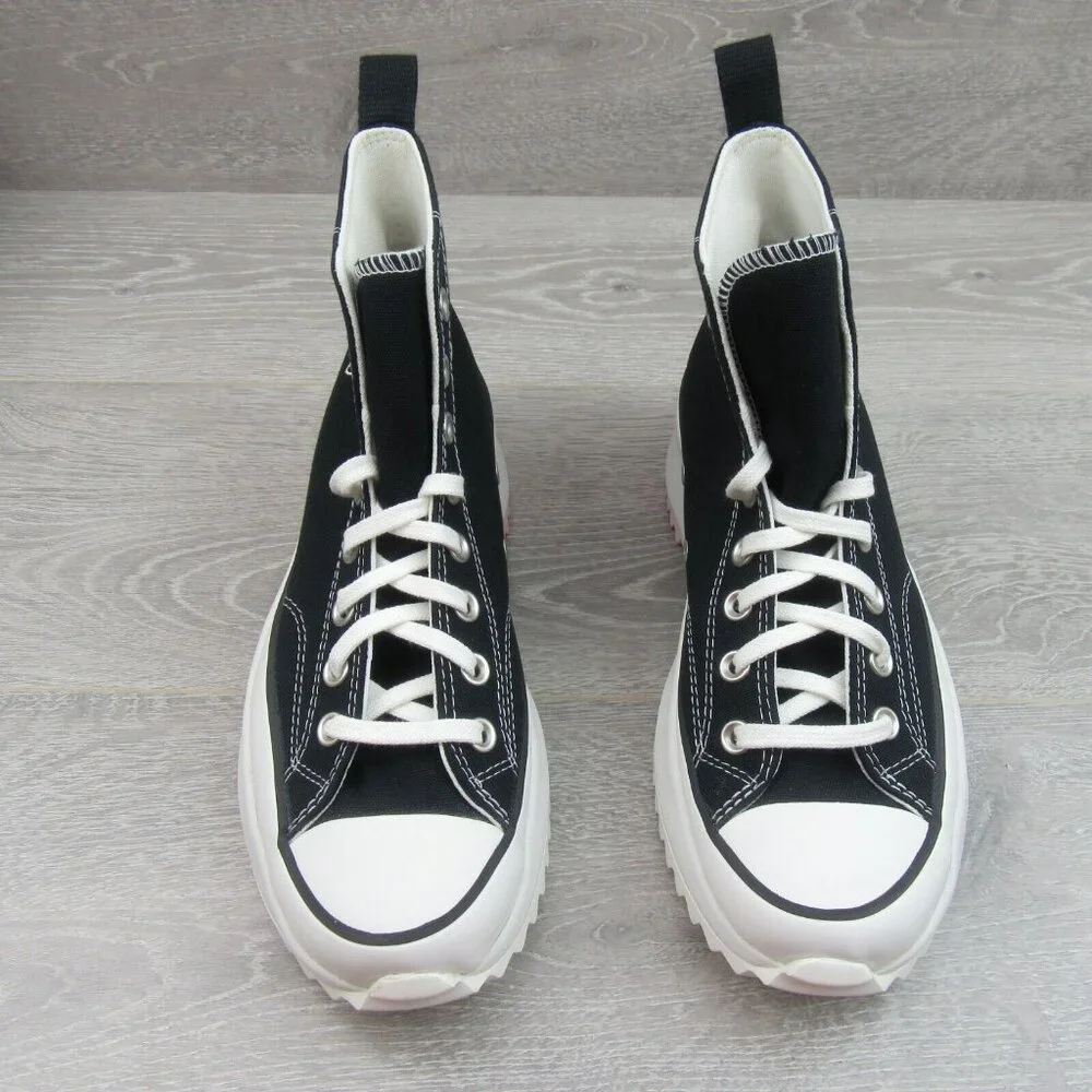 Converse Run Star Hike HI "Love" Sneakers Women's Size 7.5 Black Red NEW - Picture 6 of 16